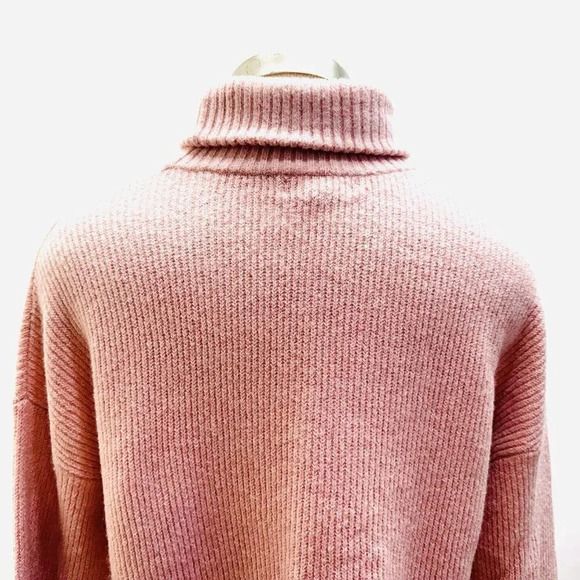 CHELSEA 28 Women Long Sleeve Pull-Over Turtle Neck Pink Sweater Size Medium - Picture 7 of 13